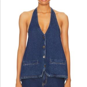Lioness Denim Halter Top